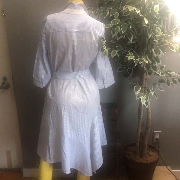 LAFAYETTE 148 HANDKERCHIEF HEM SHIRT DRESS SIZE M - Picture 7 of 8